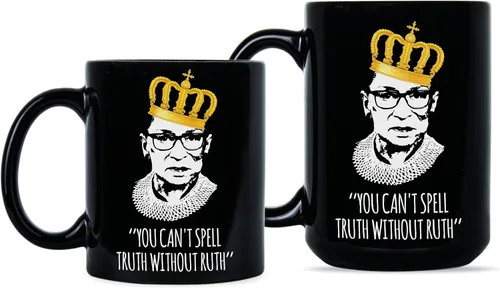 Miniatura 2 de Taza con texto en inglés "You Can't Spell Truth Without Ruth", Negro
