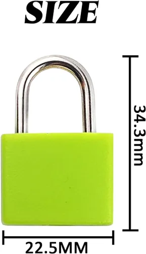 Miniatura 2 de TIHOOD 10 cerraduras de equipaje con llaves, candados de equipaje pequeños, candados de maleta, candado con llave de metal para gimnasio escolar