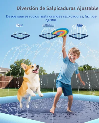Miniatura 4 de VISTOP - Alfombrilla antideslizante para niños y perros, juguetes acuáticos de verano para piscinas de aspersión - Alfombrilla divertida para jugar