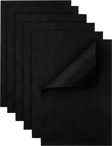 Miniatura 10 de Hojas de fieltro blanco HaoFeiJH - 6 piezas de cuadrados de fieltro suave (8x12 A4), 1.5mm de espesor, ideal para costura, retazos, decoración
