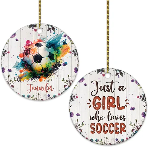Miniatura 11 de Hyturtle Adorno de Navidad personalizado para amantes del béisbol, adorno de cerámica con nombre personalizado de Just A Girl Who Loves Baseball