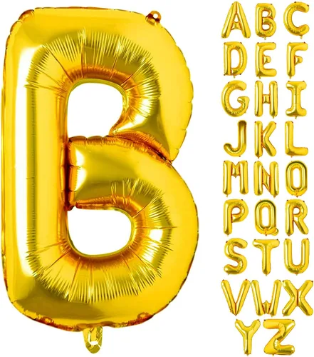 Miniatura 14 de Lovoir Globos dorados grandes de 40 pulgadas con la letra K de gran tamaño, globo de helio de aluminio de Mylar para fiesta de cumpleaños, Letra K