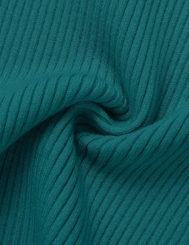 Miniatura 5 de ZESICA Camiseta de manga corta con cuello redondo y punto acanalado para mujer, ajustada, camiseta básica de verano 2023 de color sólido