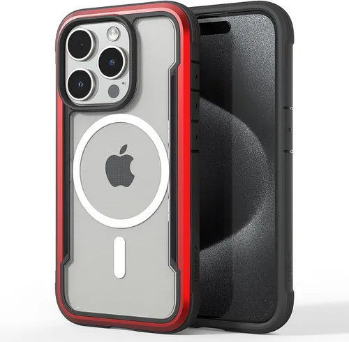 Miniatura 19 de RAPTIC Funda magnética Air para iPhone 15, funda protectora transparente a prueba de golpes, grado militar probada para caídas de 10 pies, funda