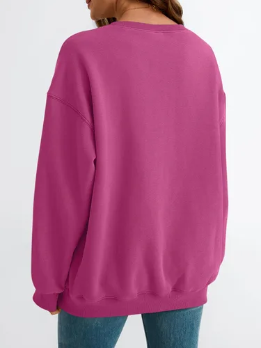 Miniatura 79 de EFAN Sudaderas de gran tamaño con cuello redondo Y2K para mujer, sudaderas con capucha para otoño, moda 2025, ropa para adolescentes y niñas, lindo