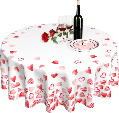 Miniatura 9 de Mantel redondo de primavera y verano de 60 pulgadas, diseño floral de ramas de pájaros, mantel lavable para fiesta, picnic, cocina, decoración