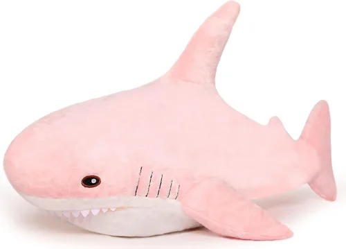 Miniatura 13 de MorisMos Peluche de tiburón gigante de 39 pulgadas, juguete de tiburón de peluche grande, almohada de tiburón suave para niños y niñas, cumpleaños