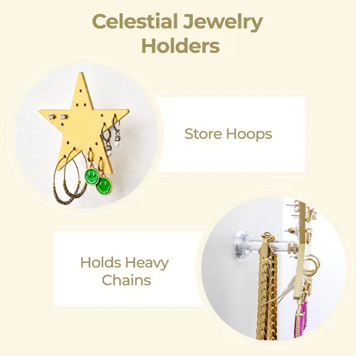 Miniatura 7 de Organizador magnético de joyas montado en la pared Almacenamiento de joyas colgantes Soporte de joyería Preppy Soluciones de almacenamiento