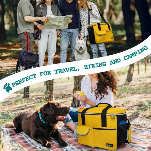 Miniatura 6 de PetAmi Bolsa de viaje para perros, organizador de bolsas de viaje para mascotas, bolsa de viaje de comida para perros con contenedor de comida