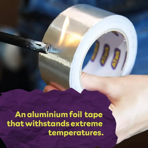 Miniatura 4 de ATack Cinta adhesiva reflectante de papel de aluminio, 2 pulgadas x 75 pies, 3.6 mil, cinta HVAC de aluminio de alta temperatura y resistente