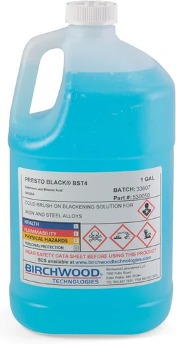 Miniatura 2 de Birchwood Presto Black BST4 Technologies - Cepillo frío en solución ennegrecedor para aleaciones de hierro y acero, pátina tradicional de acero azul