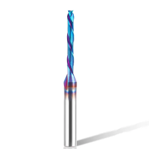 Miniatura 10 de HQMaster Broca de nariz de bola de enrutador de corte ascendente de 1/4 pulgadas de vástago de carburo sólido Broca de enrutador CNC