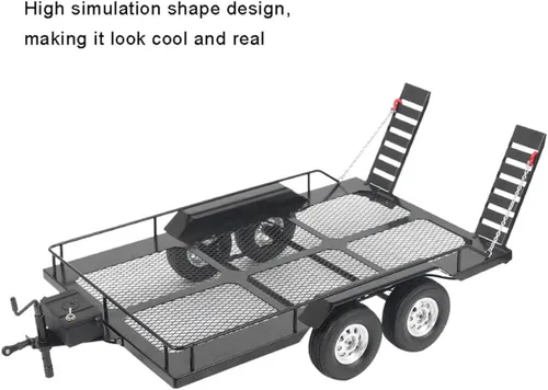 Miniatura 4 de Modelo de coche de sendero, sólido y RC remolque diseño de metal entero para Scx10 90046 90047 CC01 D90 D110 1/10 RC Car