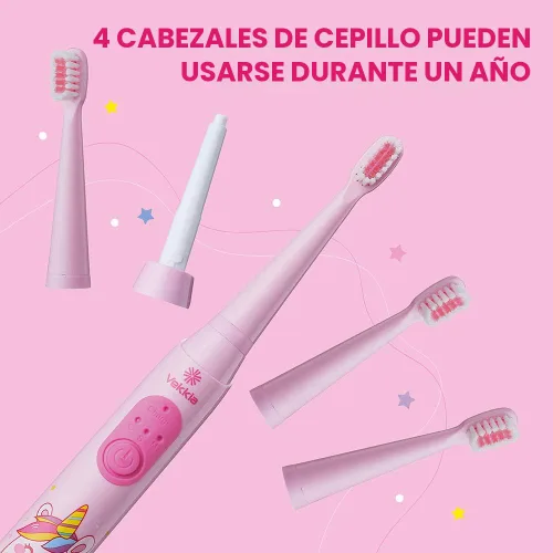 Miniatura 8 de Vekkia - Cepillos de dientes eléctricos para niños Rosa