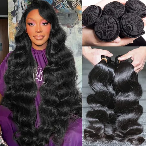 Miniatura 36 de Paquetes de Cabello Humano de Ondas Profundas （12 14 16 ）12A 100% Sin Procesar Cabello Humano Virgen Brasileño Profundo Rizado Tejido de Cabello