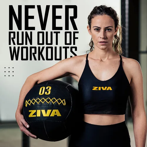 Miniatura 6 de ZIVA Pelota de pared suave – Pelota de ejercicio con peso altamente duradera para entrenamiento de fuerza y acondicionamiento, varios