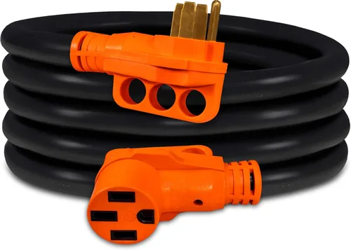 Miniatura 9 de True Mods Cable de Extensión de Alimentación de Costa de 50 pies, 125 V, 30 amperios para caravana [NEMA TT-30P TT-30R] [luz LED] [ETL] 30A calibre
