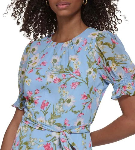Miniatura 5 de Jessica Howard Womens Floral Fit & Flare Chiffon Midi Dress