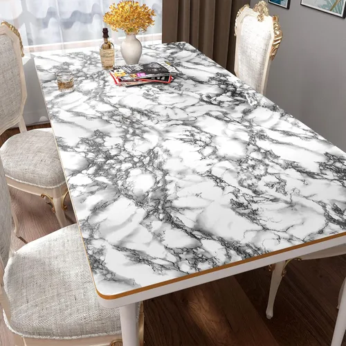 Miniatura 4 de Yenhome Papel de contacto de mármol para encimeras de 17.7 x 118 pulgadas, papel adhesivo impermeable para encimeras de baño, cocina, papel tapiz