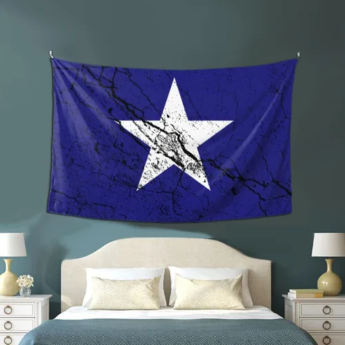 Miniatura 4 de LIFANGMI Bonnie Blue Flag Texture Effect Tapestry Wall Hanging 60x40 Inch Bedroom Living Room Dormitory Home Decoration Wall Tapestry