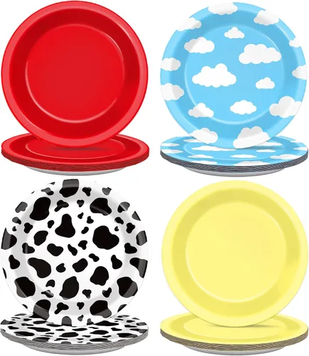 Miniatura 21 de CHUNNIN 48 platos de papel para fiesta de regreso a clases, suministros de fiesta de temporada escolar, 7 pulgadas, platos desechables