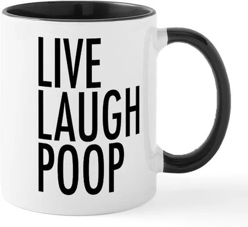 Miniatura 68 de CafePress Time To Poop Mugs Taza de café de cerámica de 11 oz (11.0 fl oz)