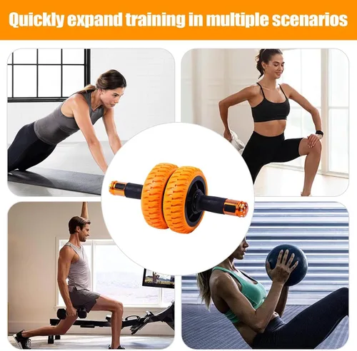 Miniatura 4 de Rueda de rodillo abdominal, rueda de ejercicio de entrenamiento de fuerza de 6 pulgadas para hombres, mujeres y principiantes, equipo de fitness