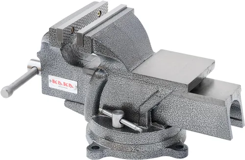 Miniatura 53 de KAKA INDUSTRIAL Prensas de banco de 3 pulgadas de ancho de mandíbula, apertura de mandíbula de 3.5 pulgadas, Base giratoria resistente