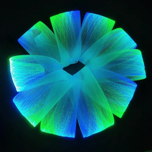 Miniatura 2 de Kit de luces LED de malla de fibra óptica para techo, pared, fiesta, decoración de Halloween, red de fibra óptica de plástico, ilumina árboles