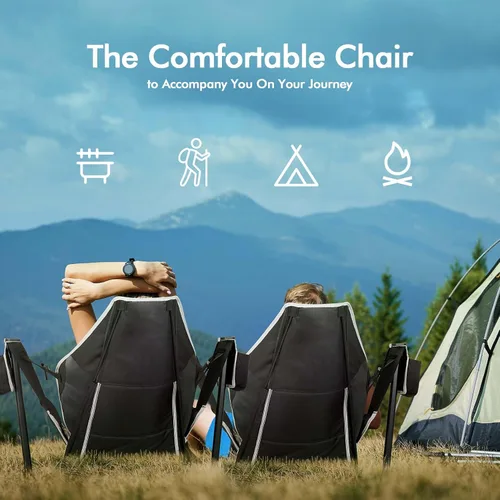 Miniatura 7 de AKSOUL Silla de camping hamaca columpio: sillas plegables y portátiles con bolsa de almacenamiento, capacidad de peso para adultos de 265 libras