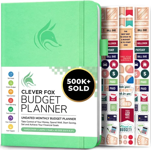 Miniatura 20 de Clever Fox Planificador de presupuesto de bolsillo, mini cuaderno de seguimiento de gastos. Organizador de presupuestos mensual, cuaderno