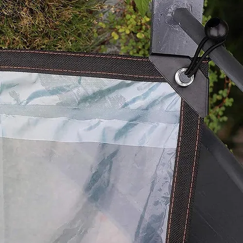 Miniatura 3 de Lona de vinilo de plástico transparente de 6 x 8 pies con ojales, lonas y láminas impermeables resistentes para gallineros, patios, invernaderos
