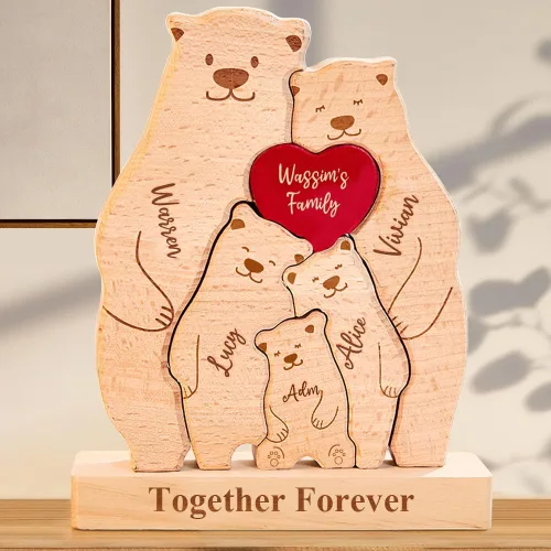 Miniatura 9 de Pies de bebé de madera personalizados con nombres de familia, We are One, rompecabezas de nombres de miembros de la familia personalizados, regalos