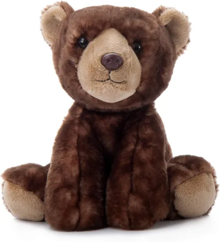 Miniatura 2 de The Petting Zoo Peluche de oso marrón, regalos para niños, animales salvajes del zoológico Onez, juguete de peluche de oso marrón de 9 pulgadas
