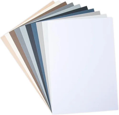 Miniatura 5 de Sizzix Surfacez-Making - Hojas de cartulina esencial, 60 unidades (10 colores neutros), multicolor, 8 1/4 pulgadas x 11 5/8 pulgadas Neutrales