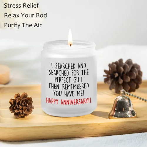 Miniatura 4 de Velas de feliz aniversario, regalos para ella, él, pareja, 1, 2, 5, aniversario de un año, regalos románticos para esposa, marido, novia, novio
