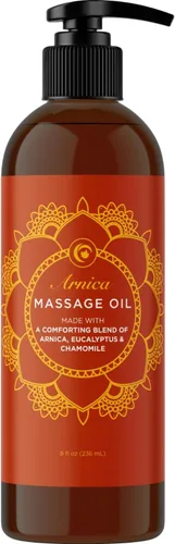 Aceite de masaje de árnica para relajación muscular - Confortable aceite de masaje para músculos doloridos para alivio en todo el cuerpo con