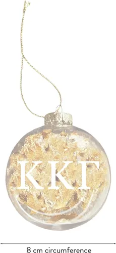 Miniatura 2 de Sorority Shop Pi Beta Phi Ornamento – Bola de Plástico Transparente 3.1 in