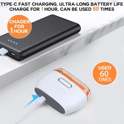 Miniatura 6 de Cortaúñas eléctrico, 3 en 1, recortador de uñas eléctrico y pulidor con luz LED y almacenamiento de clips, recargable por USB, lima de uñas