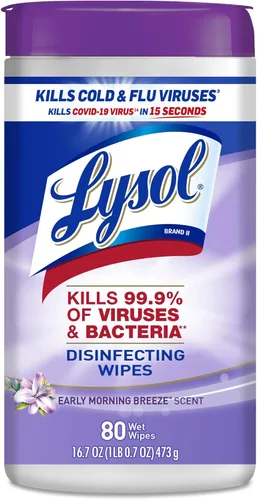 Miniatura 15 de Lysol Toallitas desinfectantes, esenciales para dormitorio, toallitas de limpieza antibacterianas multisuperficie, para desinfectar y limpiar, lino