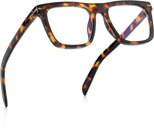 Miniatura 13 de Gafas de bloqueo de luz azul de moda con marco cuadrado para hombres y mujeres, gafas de computadora sin receta, 01 Negro