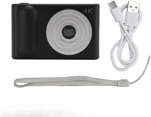 Cámara digital 4K, cámara de vlogging de enfoque automático, cámara de zoom digital de 48MP 16X para fotografía de viajes y herramienta de vlogging