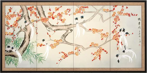 Miniatura 8 de Oriental Furniture - Bambú y cinco pájaros (36 pulgadas)