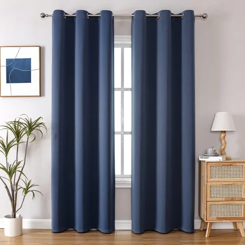 Miniatura 25 de ChrisDowa - Cortinas de cenefa pequeñas para cocina, cortinas cortas con ojales y aislamiento térmico para oscurecer la sala y habitación