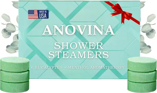 Miniatura 10 de Anovina Vaporizadores de ducha de eucalipto 12XL: fabricados en Estados Unidos con mentol para aromaterapia. Disfruta de una experiencia de ducha