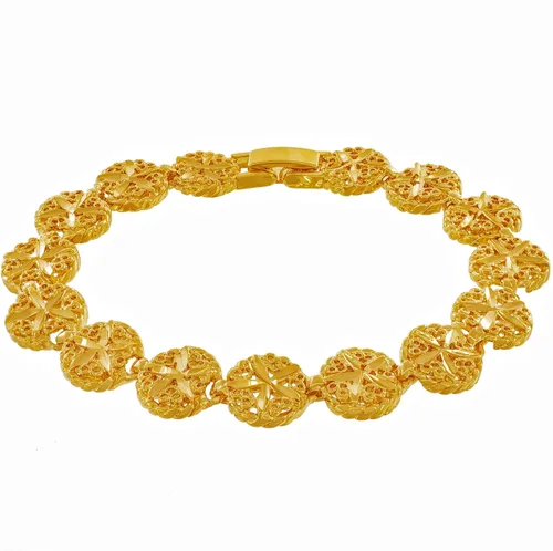 Miniatura 4 de LIFETIME JEWELRY Tobillera de oro para mujer, chapada en oro real de 24 quilates, con corte de diamante, para playa