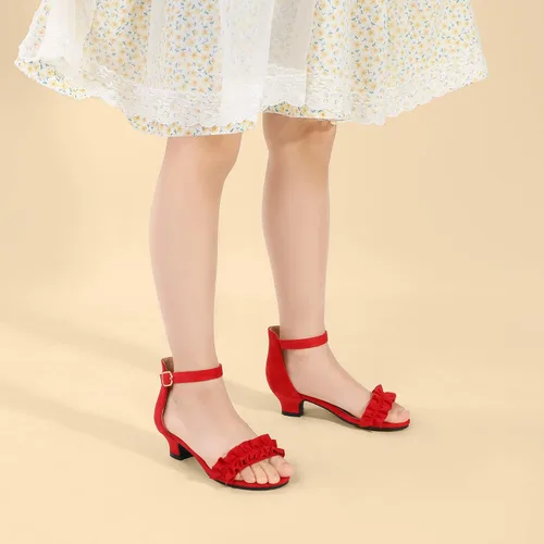 Miniatura 2 de PANDANINJIA Zapatos de vestir para niñas, zapatos de tacón para niñas, zapatos de vestir para niñas de flores, para boda, fiesta, Cynthia para niños