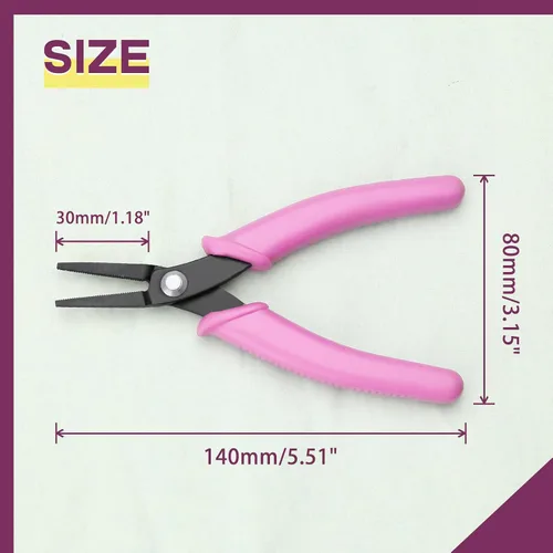 Miniatura 6 de SPEEDWOX Alicates largos de punta puntiaguda con dientes de 5.5 pulgadas, alicates de punta de cadena, alicates de punta larga para hacer joyas