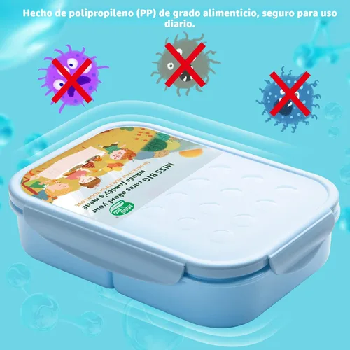 Miniatura 4 de MISS BIG® Fiambrera estilo bento,Fiambrera estilo bento para niños,Fiambrera para niños,Fiambrera para niños a prueba de fugas,Contenedores