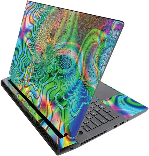 Miniatura 404 de MightySkins - Skin brillante con purpurina para Alienware M17 R3 (2020) y M17 R4 (2021) - Diversión de los años 90 Acabado duradero con purpurina